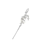 Boucles d'oreilles diamant avec étoile et lune