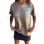 T-shirt à manches courtes avec feuille d'or