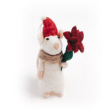 Décoration en feutre pour souris à fleurs