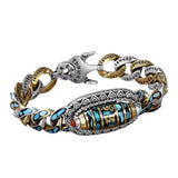 Bracelets avec Mantra à Six Caractères et Dzi à Neuf Yeux