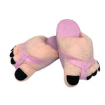 Pantoufles en peluche à pied amusantes