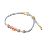 Bracelet tressé réglable Peach Blossom