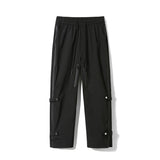 Pantalon droit à fermeture éclair triple défense