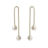 Boucles d'oreilles perles à pompon en strass