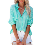 Chemise de couleur bonbon Chemise à large poche de mode