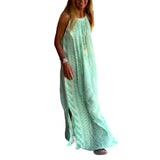 Robe longue imprimée dos nu Test