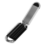 Brosse à cheveux miroir pliante de voyage