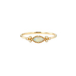 L'amour le plus pur Bague/Collier en opale ovale assortie