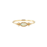 L'amour le plus pur Bague/Collier en opale ovale assortie