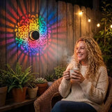 Lampe Murale Solaire à Projection Mandala
