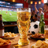 Verre à bière style trophée de football