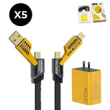 Chargeur rapide 120 W à double port USB et double port Type-C