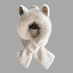 Bonnet et écharpe 2 en 1 avec oreilles de renard mignonnes