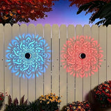 Lampe Murale Solaire à Projection Mandala
