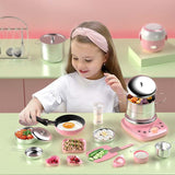 Jeu de Cuisine Miniature Réel pour Enfants - Ensemble de 22 Pièces