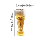 Verre à bière style trophée de football