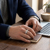 Bague tournante à une rangée de diamants