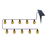 Guirnalda luminosa solar Sakerplus con llamas parpadeantes