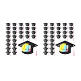Ensemble de cartes à bonbons en forme de mortier de graduation