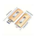 Clé USB haute capacité 3 en 1 avec sécurité par empreinte digitale
