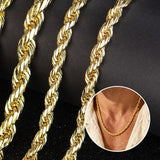 Collier en acier inoxydable à chaîne torsadée