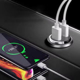 Chargeur de voiture rapide invisible avec anneau de traction en métal