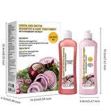 Set de champú y tónico capilar con biotina y cebolla