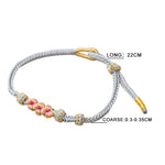 Bracelet tressé réglable Peach Blossom