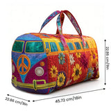 Sac de Voyage Matelassé à Motif Floral