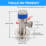 Robinet triangulaire rotatif