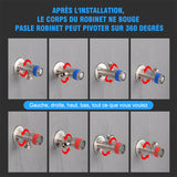 Robinet triangulaire rotatif