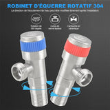 Robinet triangulaire rotatif