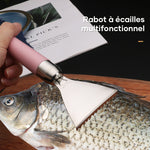 Rabot en acier inoxydable pour écailles de poisson
