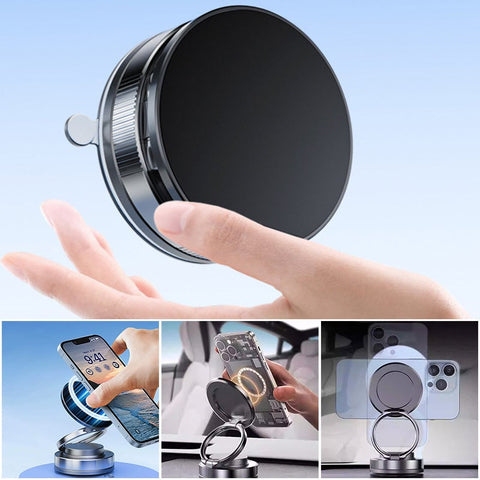 Porte-téléphone magnétique à vide ajustable 360°