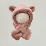Bonnet avec écharpe intégré pour bébé
