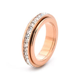 Bague tournante à une rangée de diamants