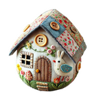 Kit de bricolage pour la maison de l'œuf en feutre patchwork