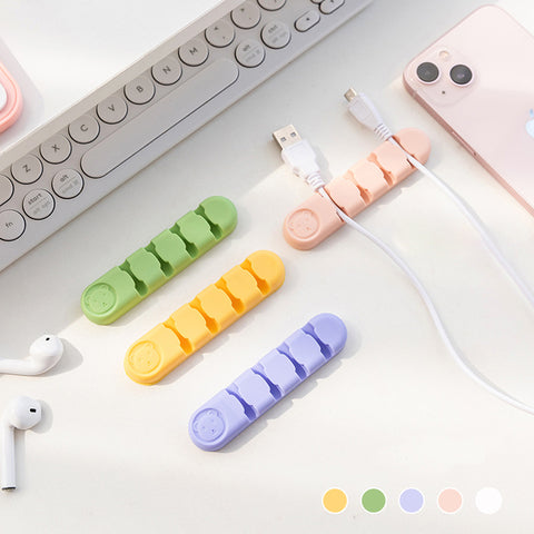 Organisateur de câbles de données en silicone ours