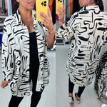 Chemise oversize à imprimé abstrait