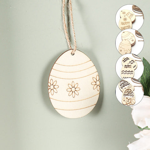 Oeufs de Pâques en bois(10 pièces)