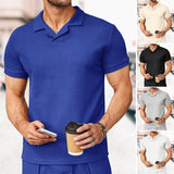 Nouveau polo à col en V gaufré d'été 2023