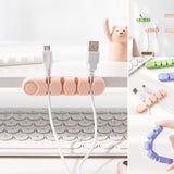 Organisateur de câbles de données en silicone ours
