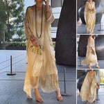 Robe en mousseline texturée marbrée