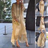 Robe en mousseline texturée marbrée
