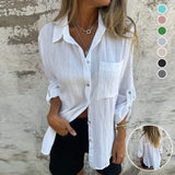 Chemise à revers polyvalente avec une grande poche