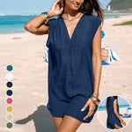 Robe de plage à décolleté en V profond