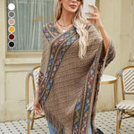 Pull Poncho à franges