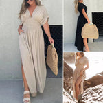 Robe longue Maxi Effortless à encolure en V fendue
