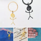 Pendentif porte-clés Doodle amusant