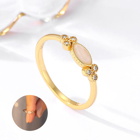 L'amour le plus pur Bague/Collier en opale ovale assortie